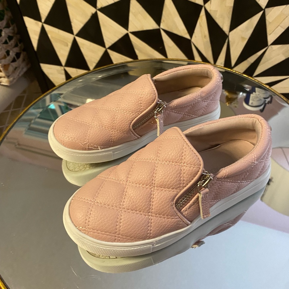 Glam Pink Quilted Slip-On Sneakers